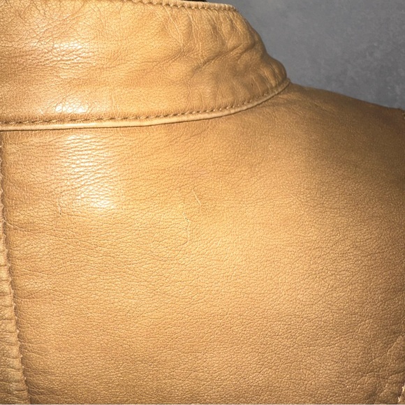 Express Leather Jacket Tan - Picture 9 of 11